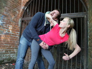 Krave Maga - Woman Elbowing Attacker